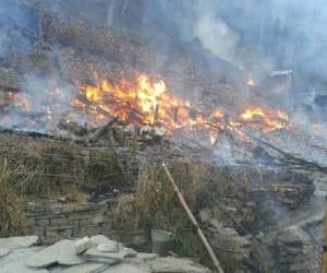 fire broken out in dodra region of rohru.
