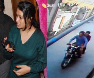 chain snatchers caught in cctv.