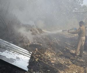 Fire broke out in Khadi Utsav of lucknow