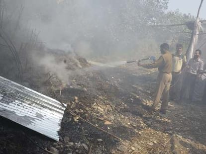 Fire broke out in Khadi Utsav of lucknow