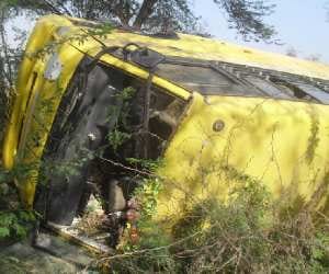 accident of central school bus, 9 girl students injured