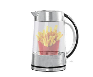 Customs officials caught hidden golden french fries in kettle