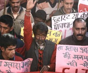 lal jhanda union protest at shimla.