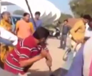 VIDEO: BJP MLA Kantilal Amrutiya Hit Young Man with Rod in Gujarat