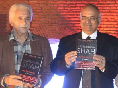 nassruddin shah visits lucknow for his book release.