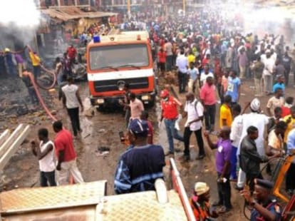 more than 40 killed in nigeria in serial blasts.