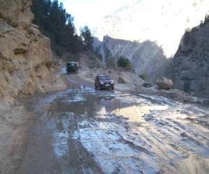 rampur road in bad condition.