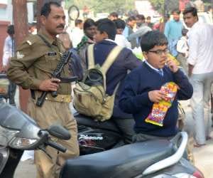 Police men are doing officers personal work.
