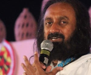 Sri Sri Ravi Shankar, the state guest of honor.