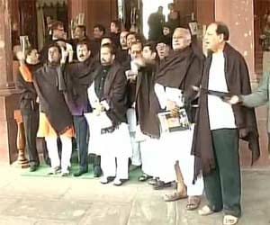 Black Money - TMC Protest Over Black Money in Black Shawls