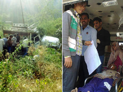 Fast pick-up falls into ditch, 25 injured