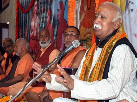 narendra modi is like abhimanyu, says rss chief.