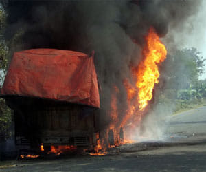 two killed on highway in truck accident.