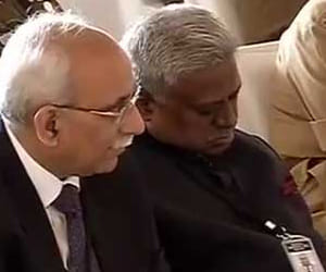 CBI Director Ranjit Sinha caught snoozing