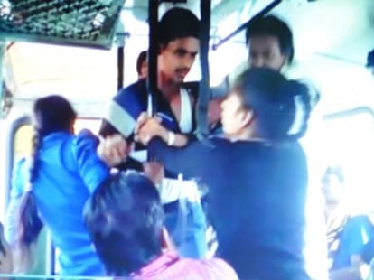 WATCH: Sisters Beat Molesters inside Moving Haryana Roadways Bus