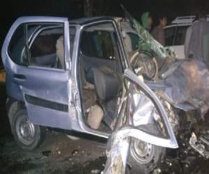 four died in road accident.