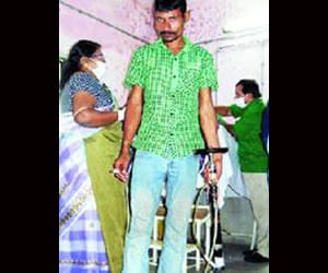 Bicycle pump used in Odisha sterilization operations