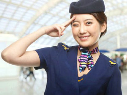 The person have 1285 uniform of air hostases