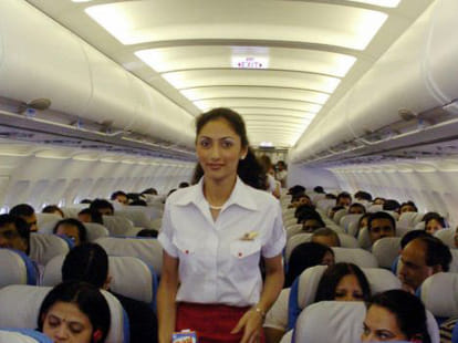 The person have 1285 uniform of air hostases