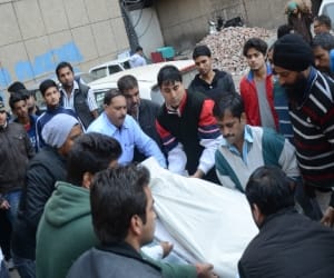 road accident at narwal flyover in jammu