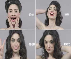 change in beauty of women past in 100 years