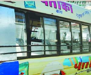 HRTC buses in bad condition.