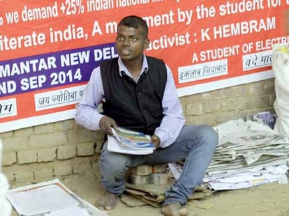 success story: Krishna  fights poverty for his study.