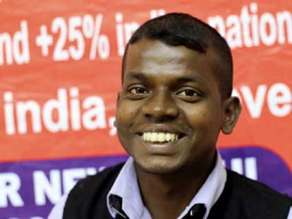 success story: Krishna  fights poverty for his study.