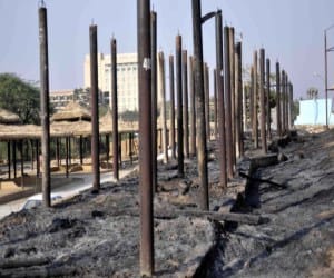Fire in International Fair Complex 