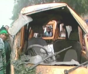 Accident at Railway Crossing in UP
