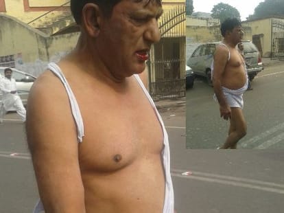  Former MP Banwari Lal Kanchhal beaten by lawyers.