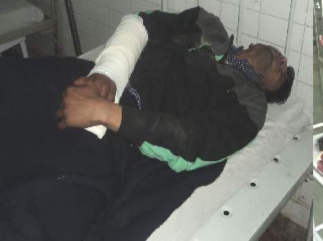 hrtc bus clashed with vehical, five, injured.
