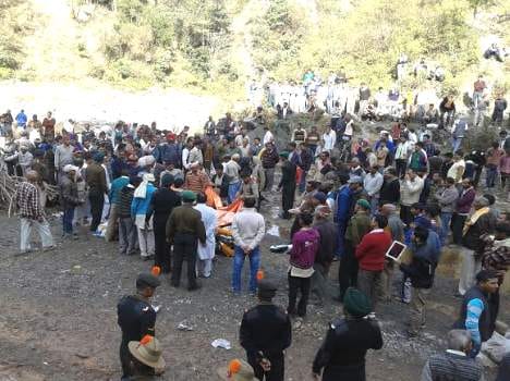 funeral of the martyr at Chamba Pakistan slogans Down himachal.