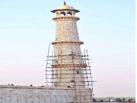 The tajmahal's North east tower began Protection
