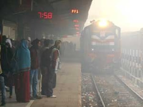 Trains were late due to fog