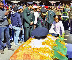 8 Year Old Daughter Cremated Kashmir's Uri Suicide Bomber Martyr's 