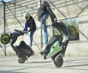 bike and scooty stunt in dehradun.