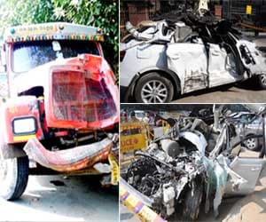 Speed Audi entered dumper, a death