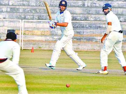 Cricketer Yuvraj Singh Centuray in Ranji Trophy Match