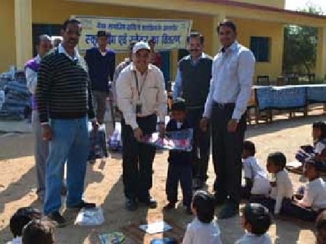 Bags distributed to school children 