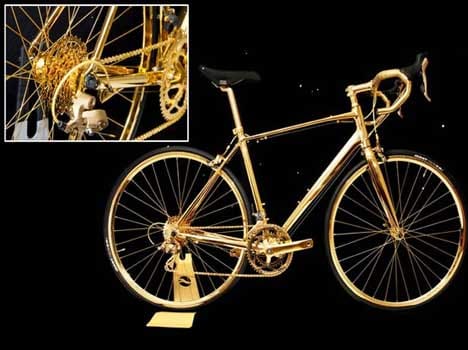 gold bicycle worth 250000 pounds