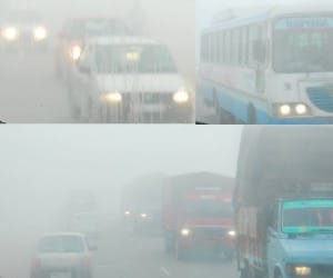 Fog and mist affected normal life