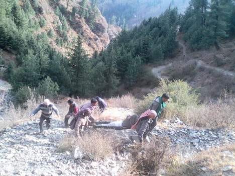 Death of the young man falling in Sirmour.