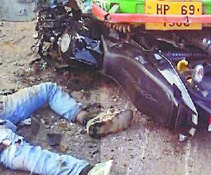 Bike accident near Bilaspur, 3 died