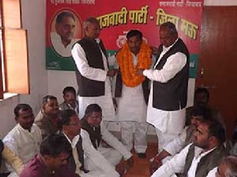Welcome of Mazdoor Sabha neta