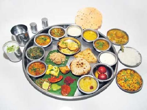 navratra special thali in hotel homtel