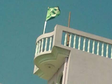pakistani flag found on a house in bulandshahar