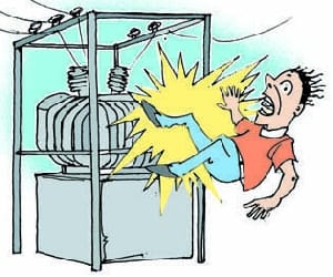 Electric rod affixed to the child's death.