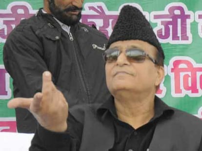 Azam Khan targets BJP on conversion.