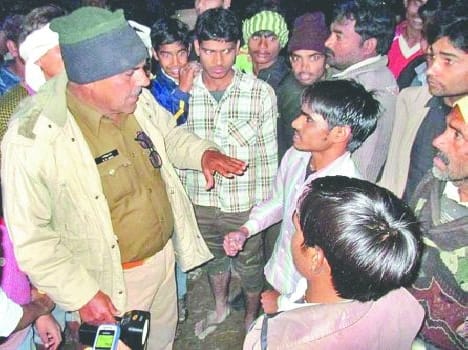 Between villagers and punks firing